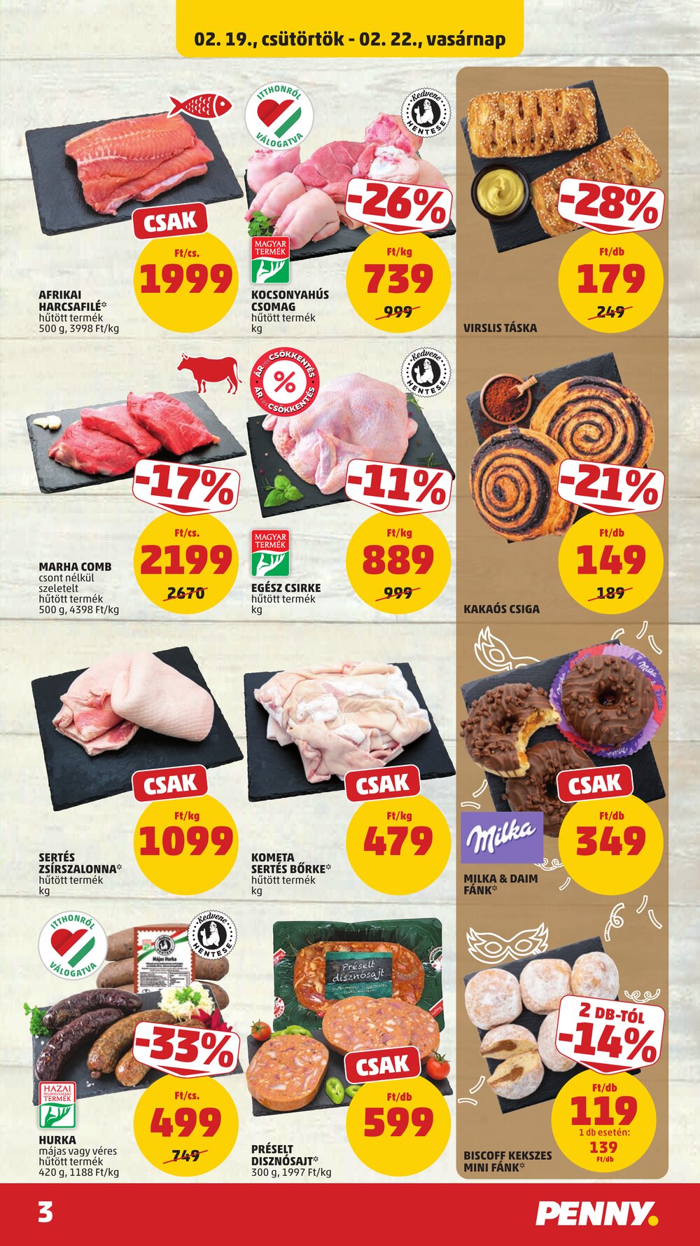 Penny Market akciós újság 2026.02.19-től - 3. oldal.