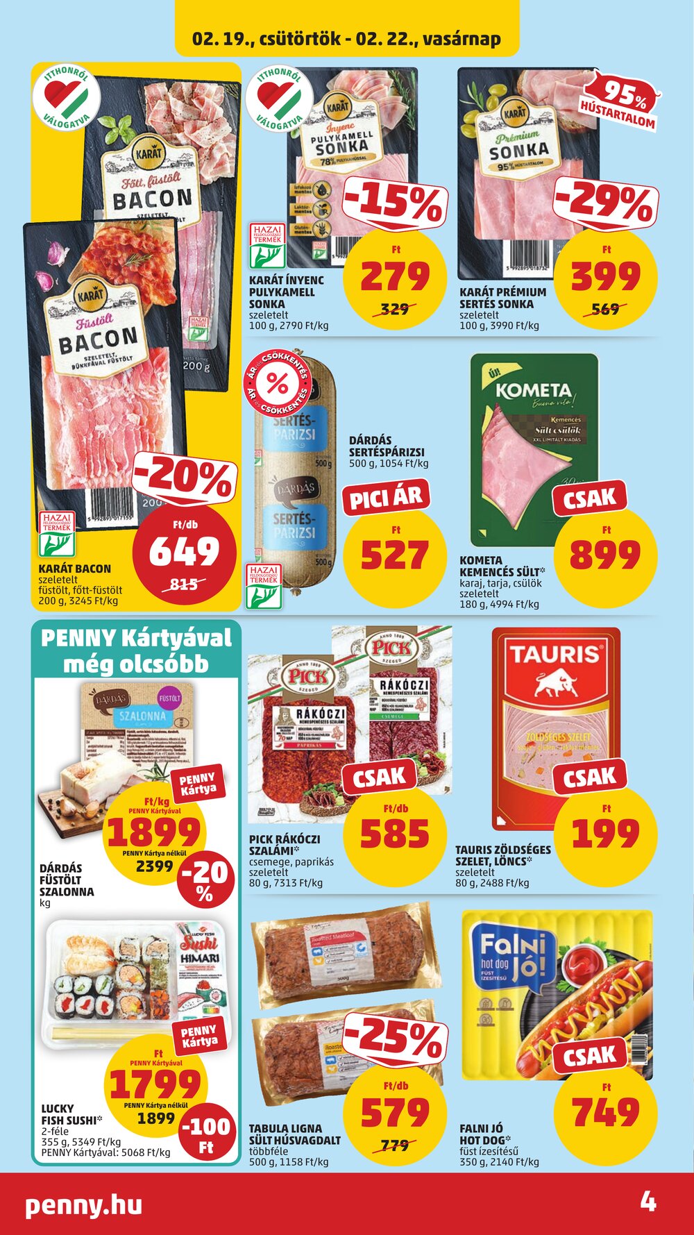 Penny Market akciós újság 2026.02.19-től - 4. oldal.
