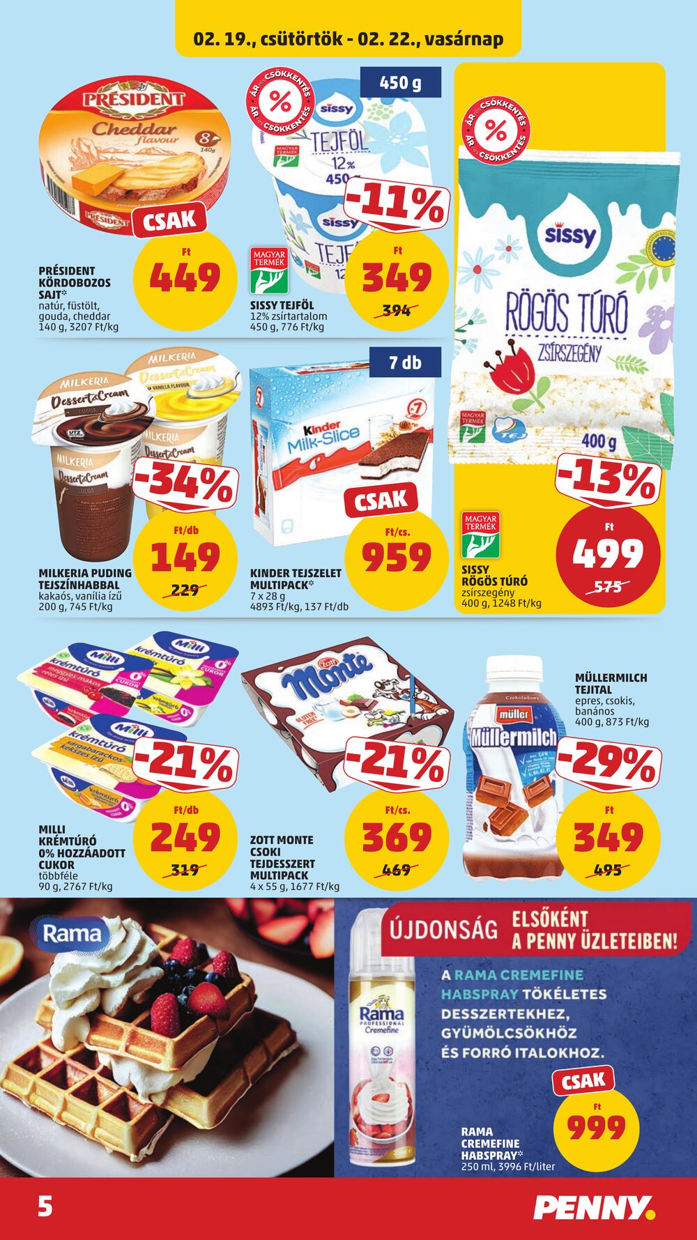Penny Market akciós újság 2026.02.19-től - 5. oldal.