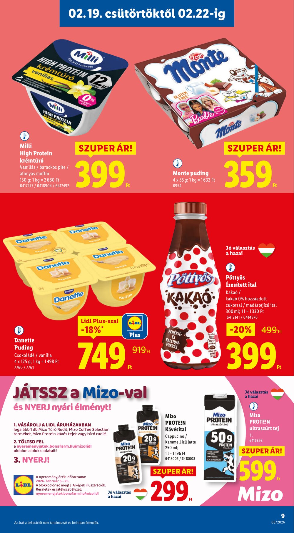 Lidl akciós újság 2026.02.19-től - 9. oldal.