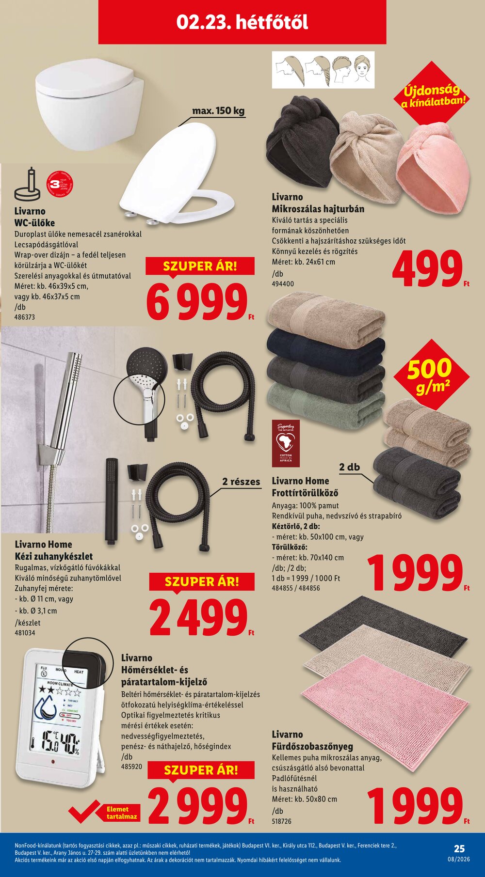 Lidl akciós újság 2026.02.19-től - 25. oldal.