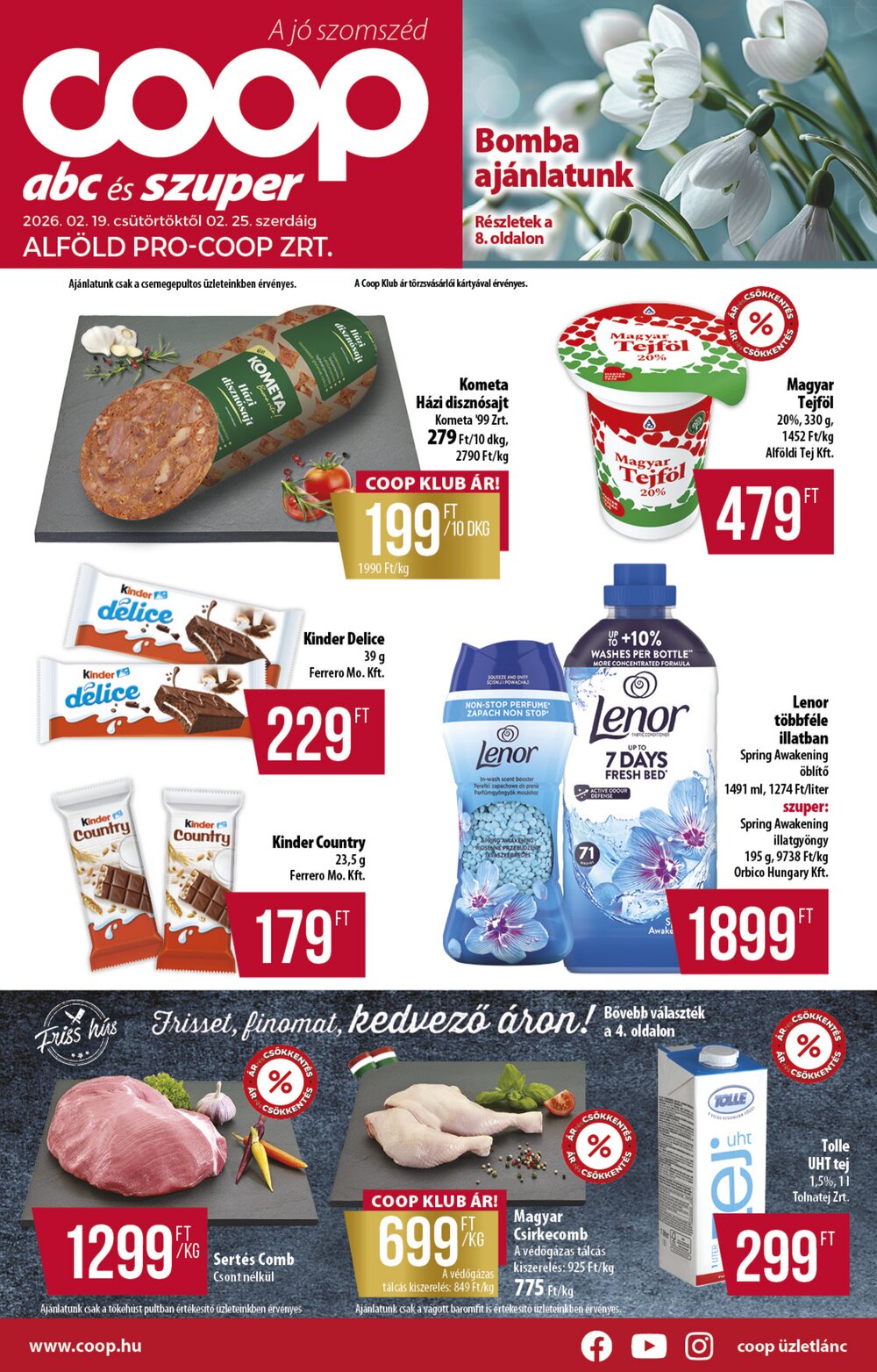 Coop akciós újság 2026.02.19-től - 1. oldal.