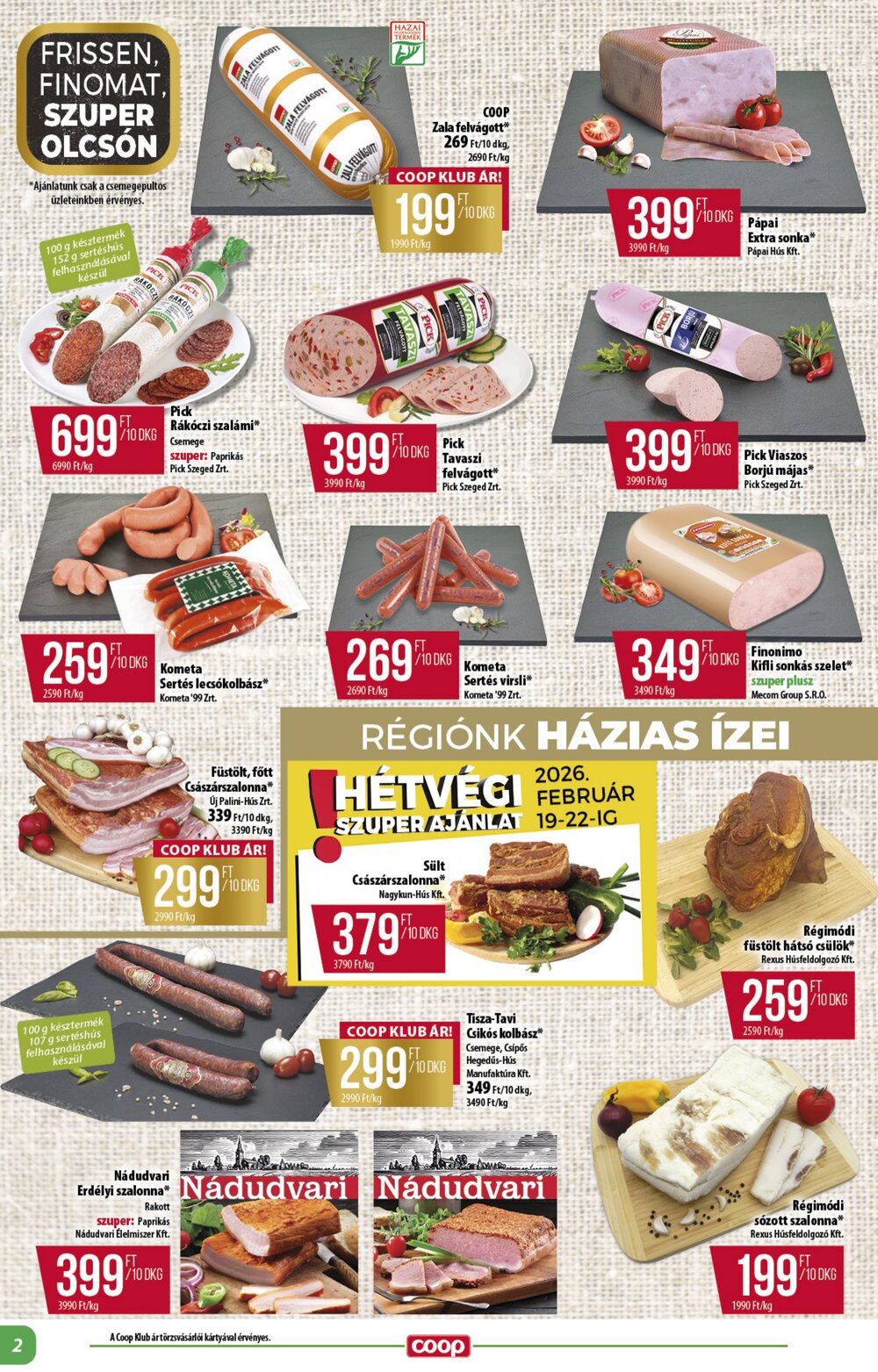 Coop akciós újság 2026.02.19-től - 2. oldal.