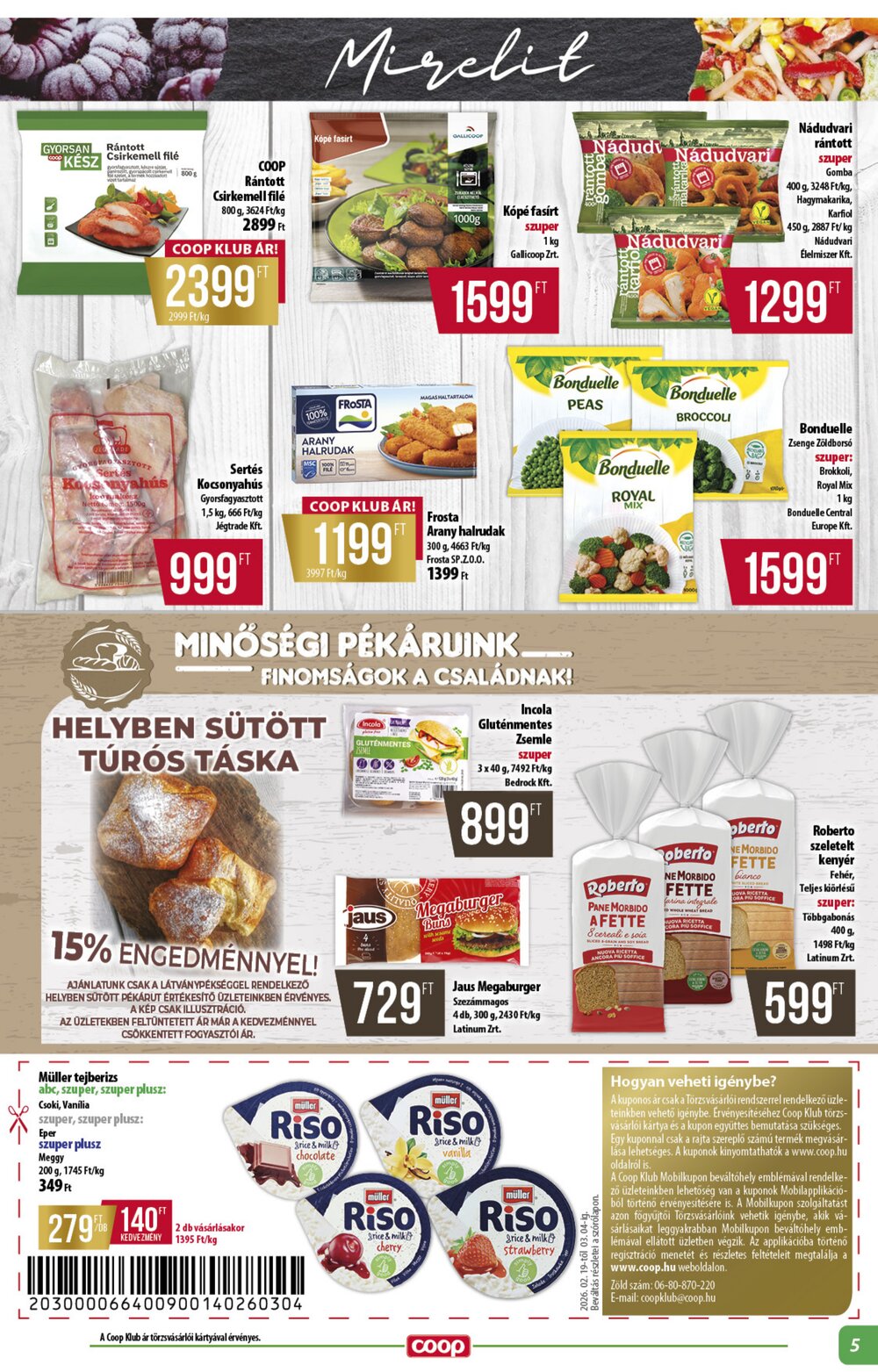 Coop akciós újság 2026.02.19-től - 5. oldal.