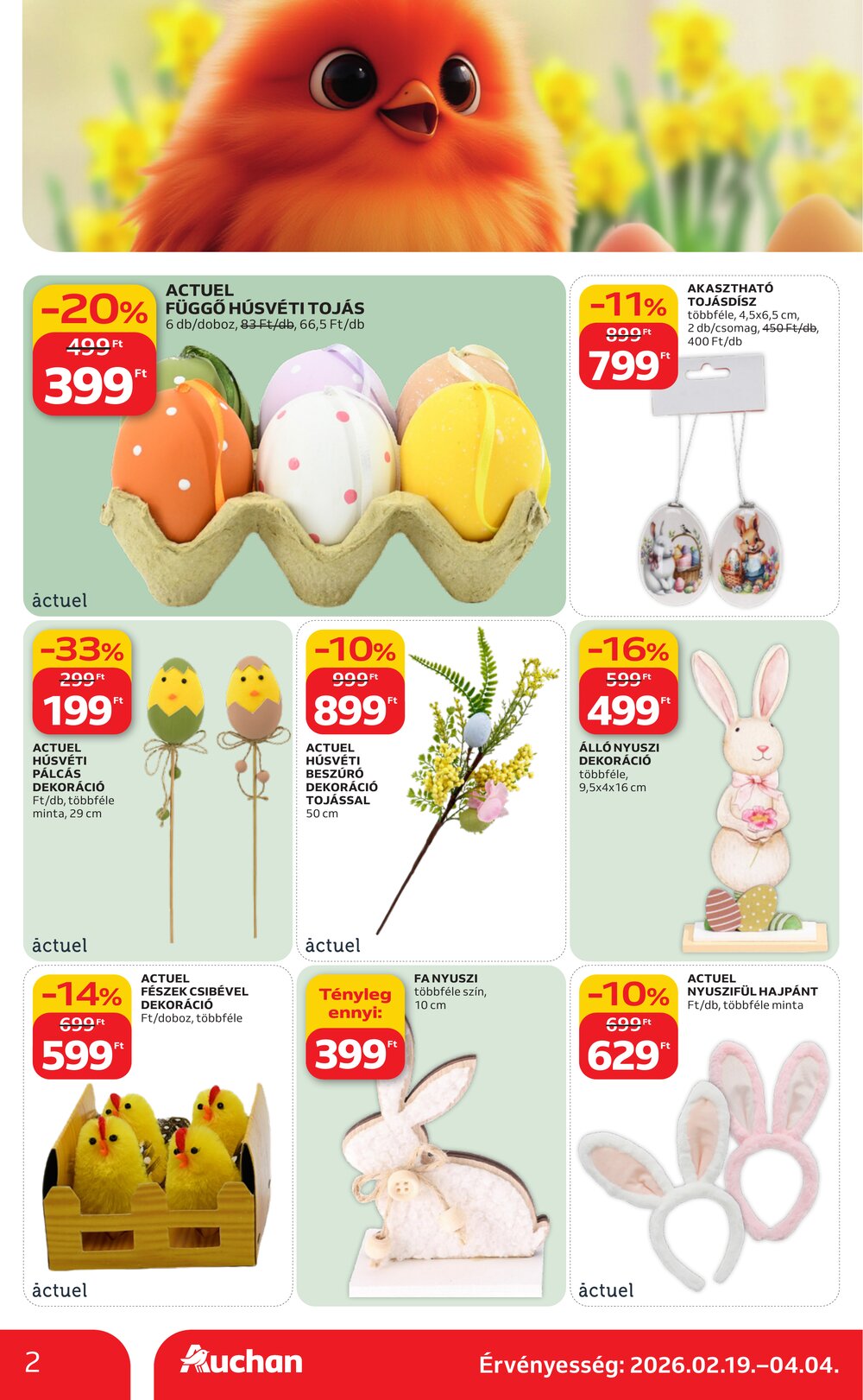 Auchan akciós újság 2026.02.19-től - 2. oldal.