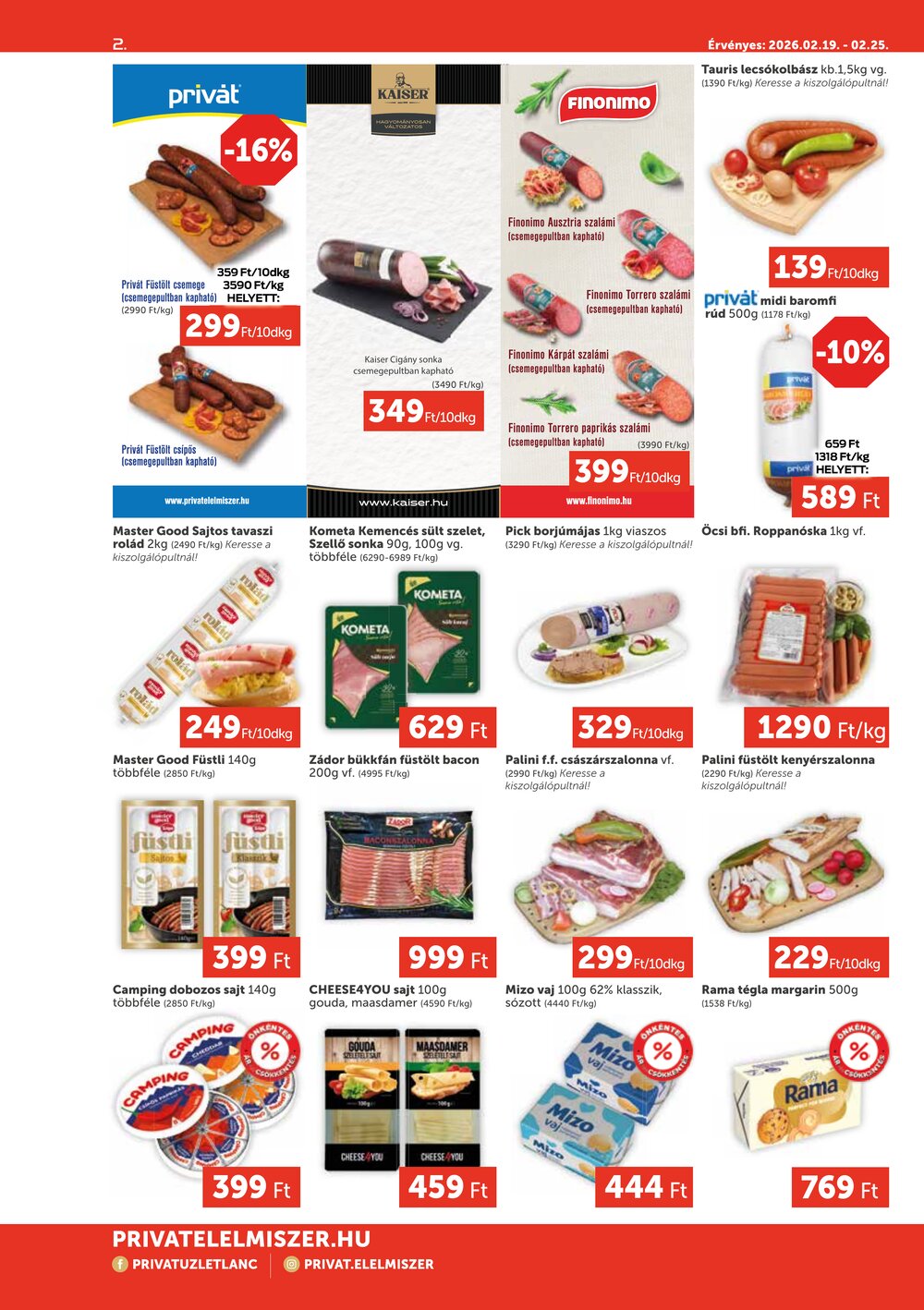 Privát akciós újság 2026.02.19-től - 2. oldal.