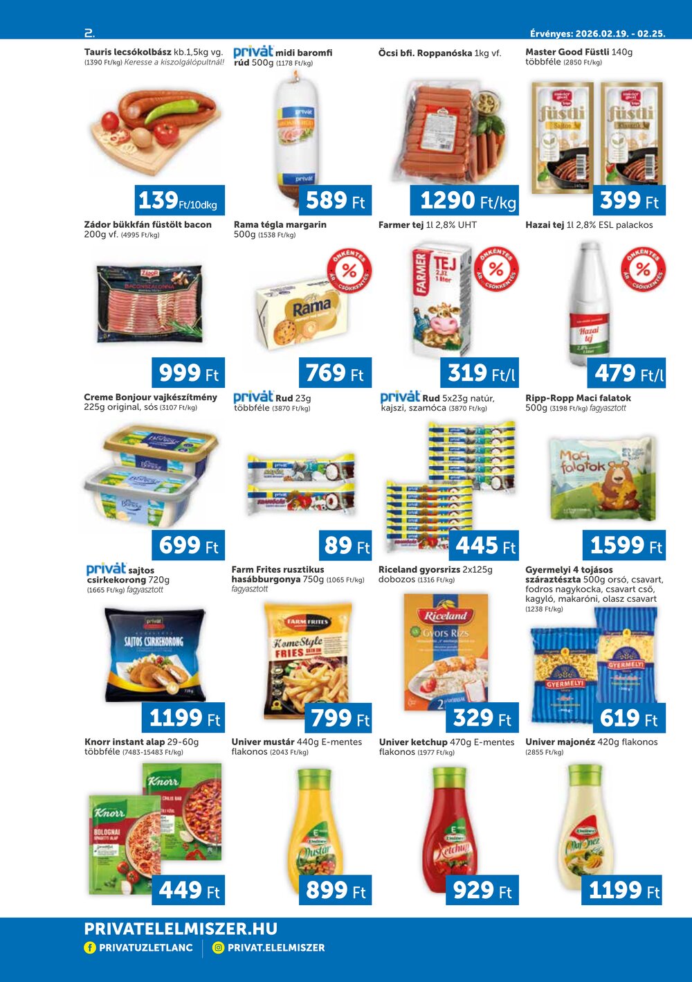 Privát akciós újság 2026.02.19-től - 2. oldal.