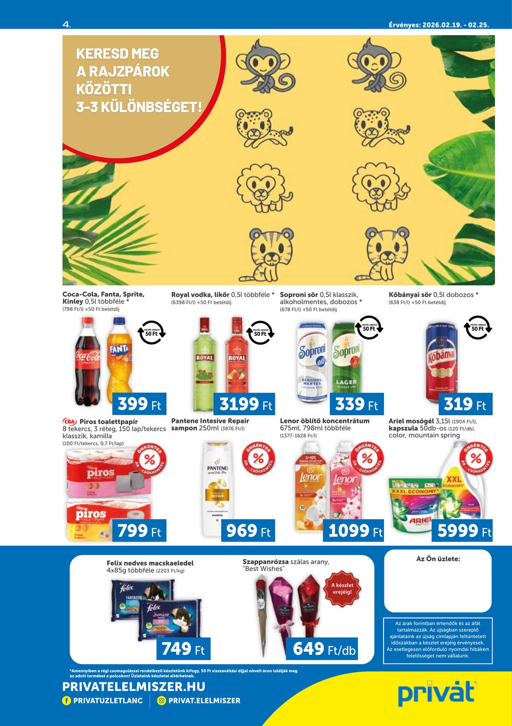 Privát akciós újság 2026.02.19-től - 4. oldal.
