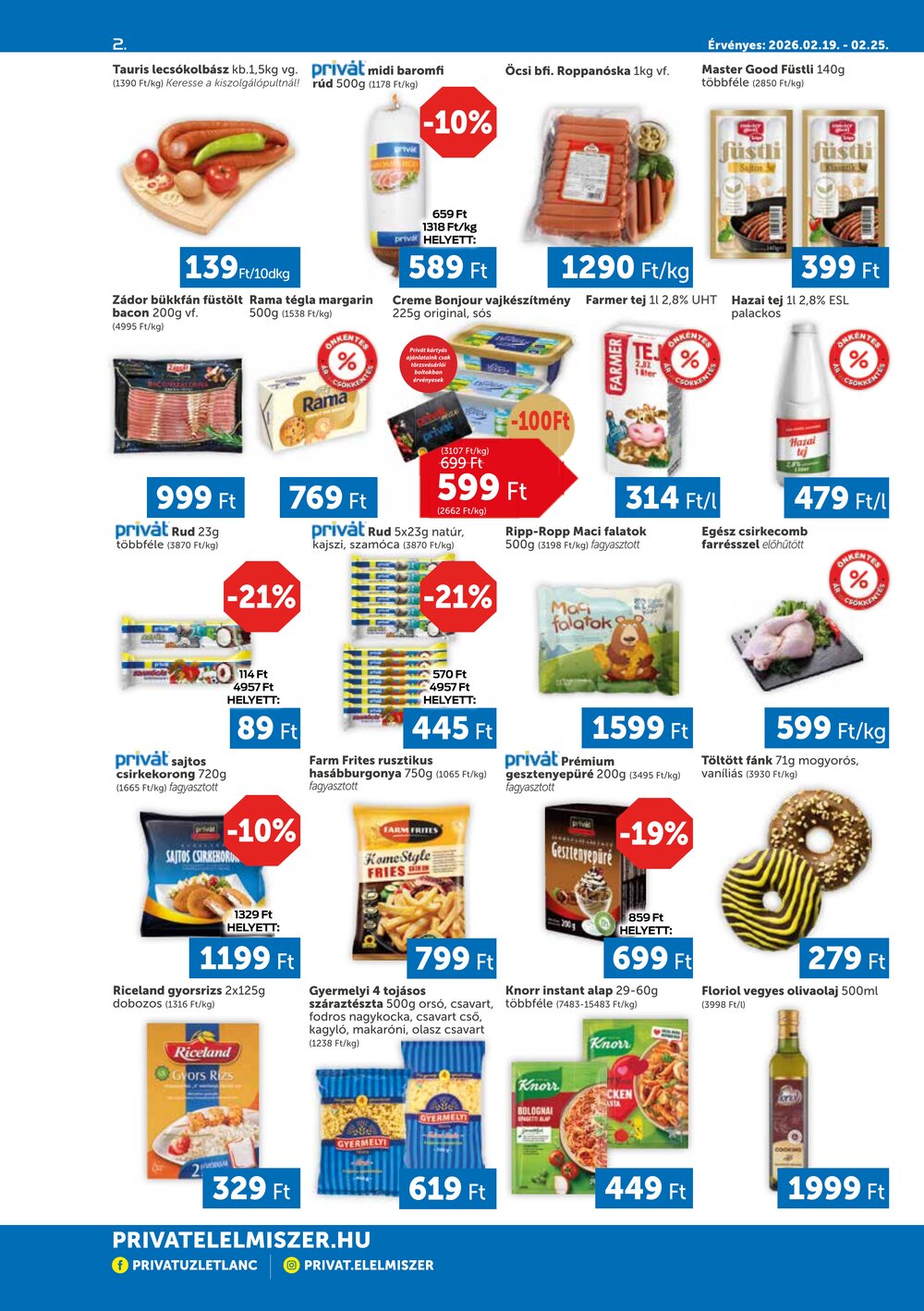 Privát akciós újság 2026.02.19-től - 2. oldal.