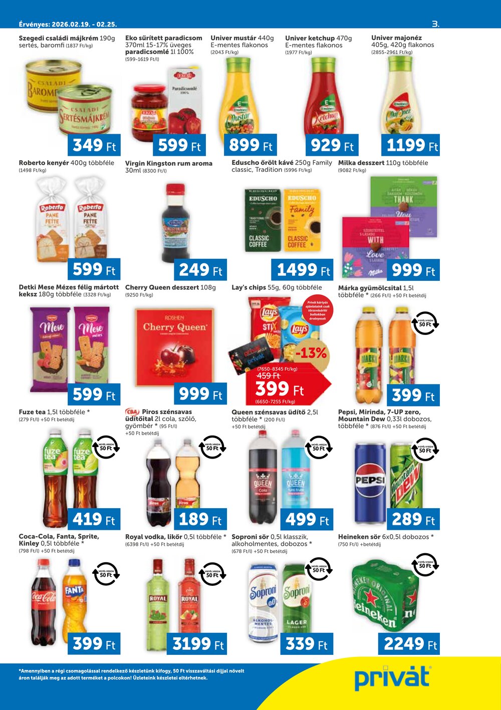 Privát akciós újság 2026.02.19-től - 3. oldal.