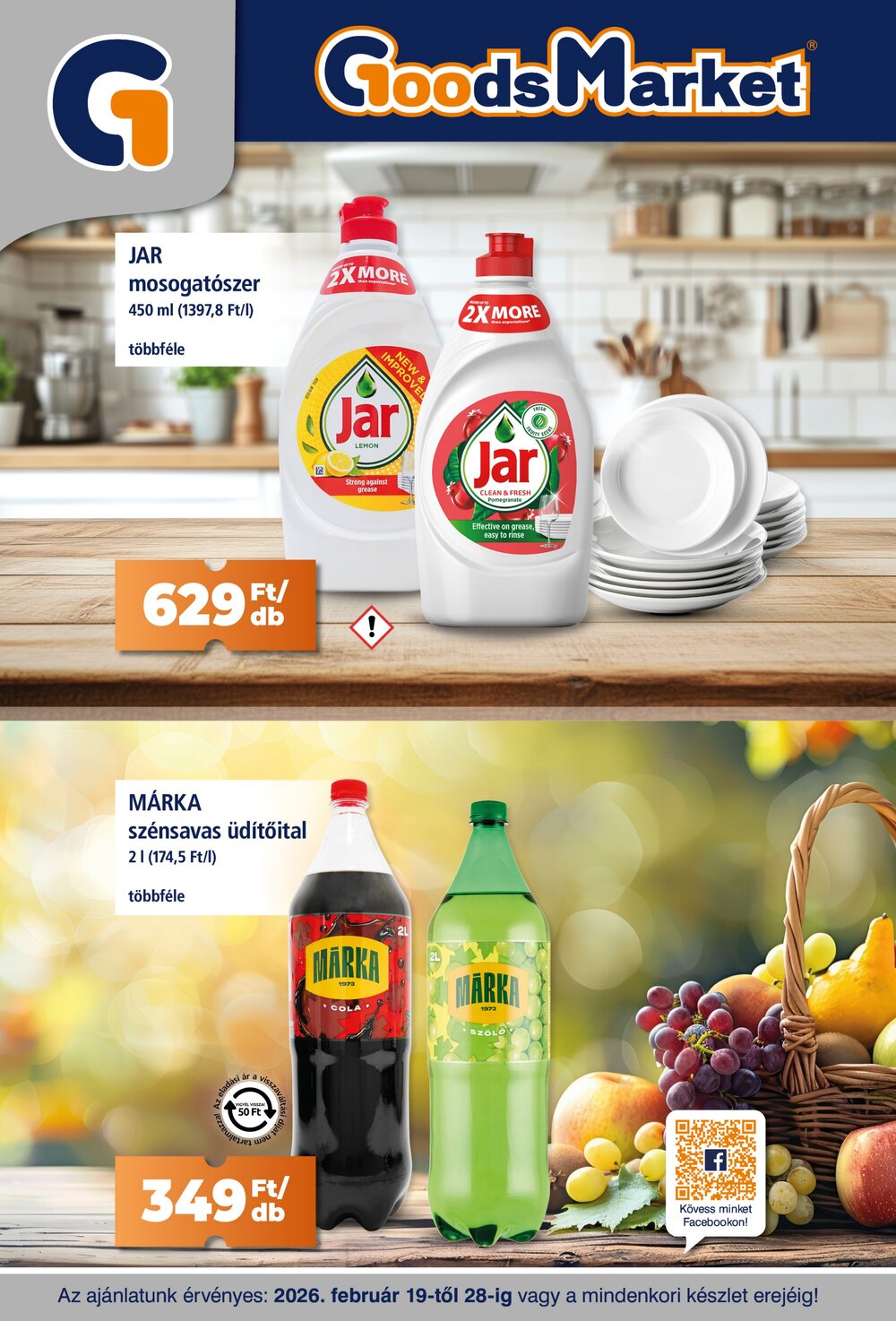 Goods Market akciós újság 2026.02.19-től - 1. oldal.