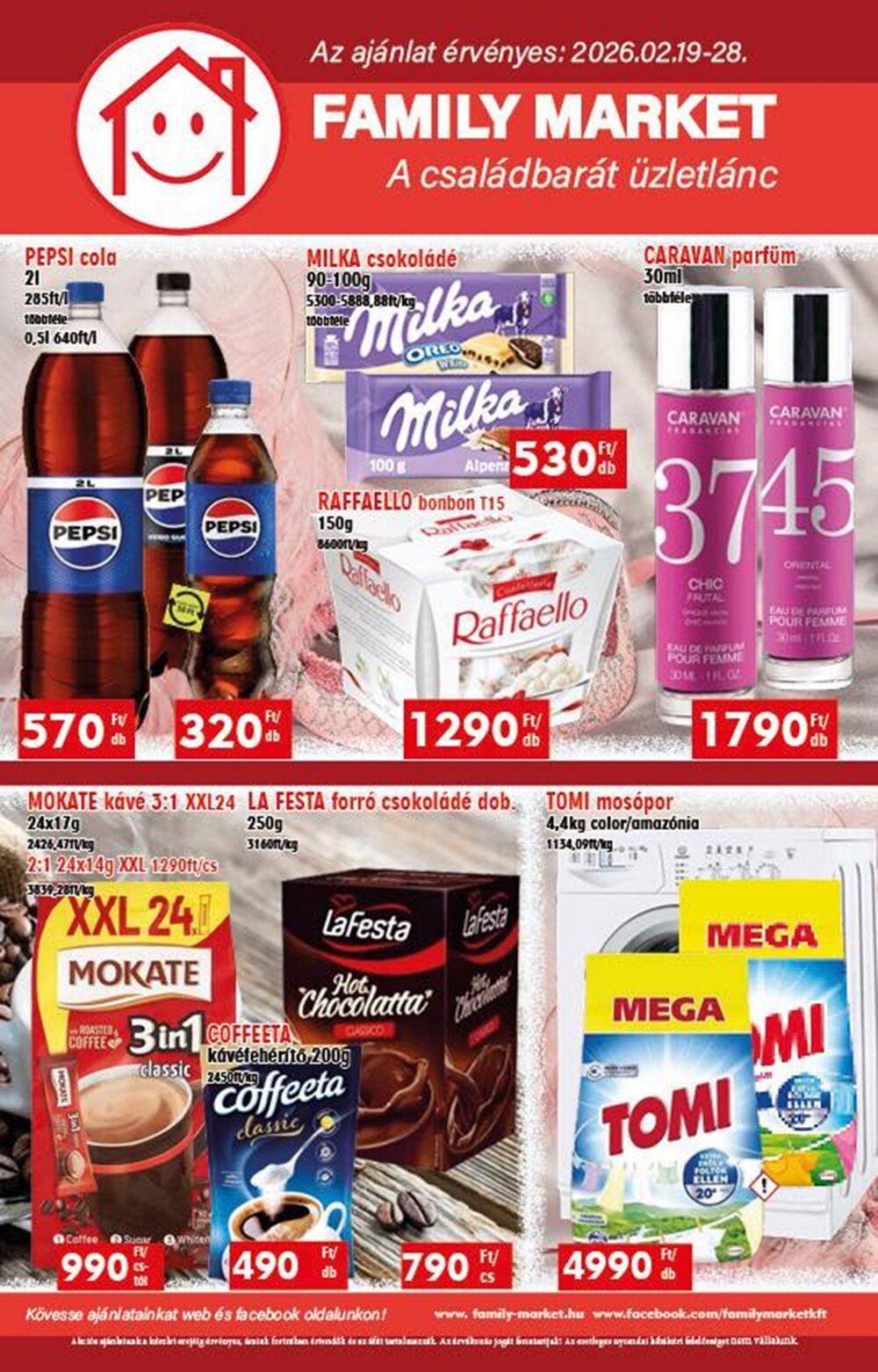 Family Market akciós újság 2026.02.19-től - 1. oldal.