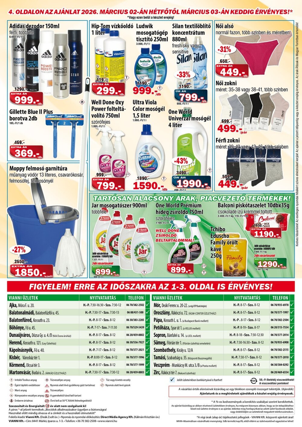 Vianni drogéria akciós újság 2026.02.25-től - 4. oldal.