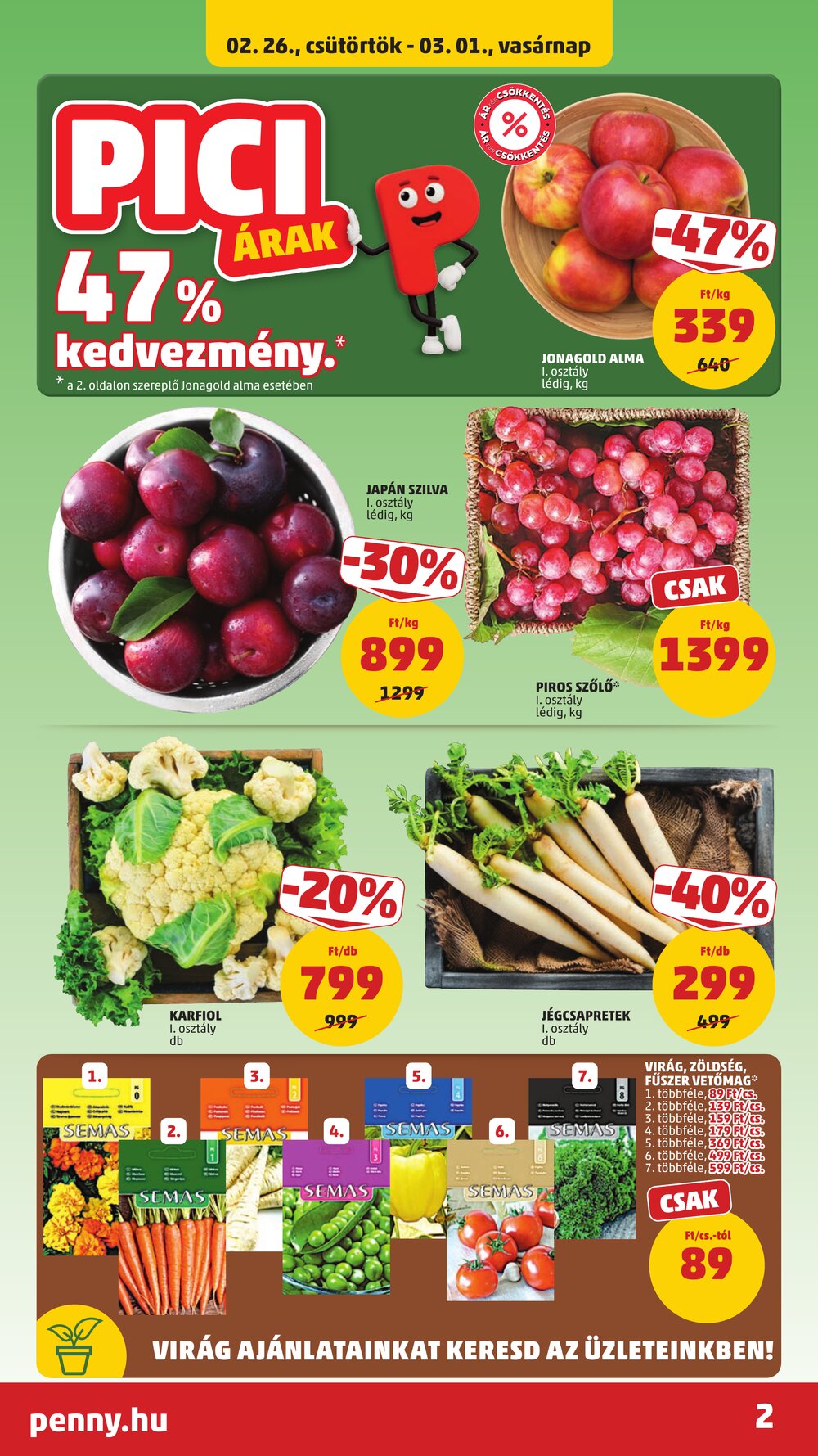 Penny Market akciós újság 2026.02.26-tól - 2. oldal.