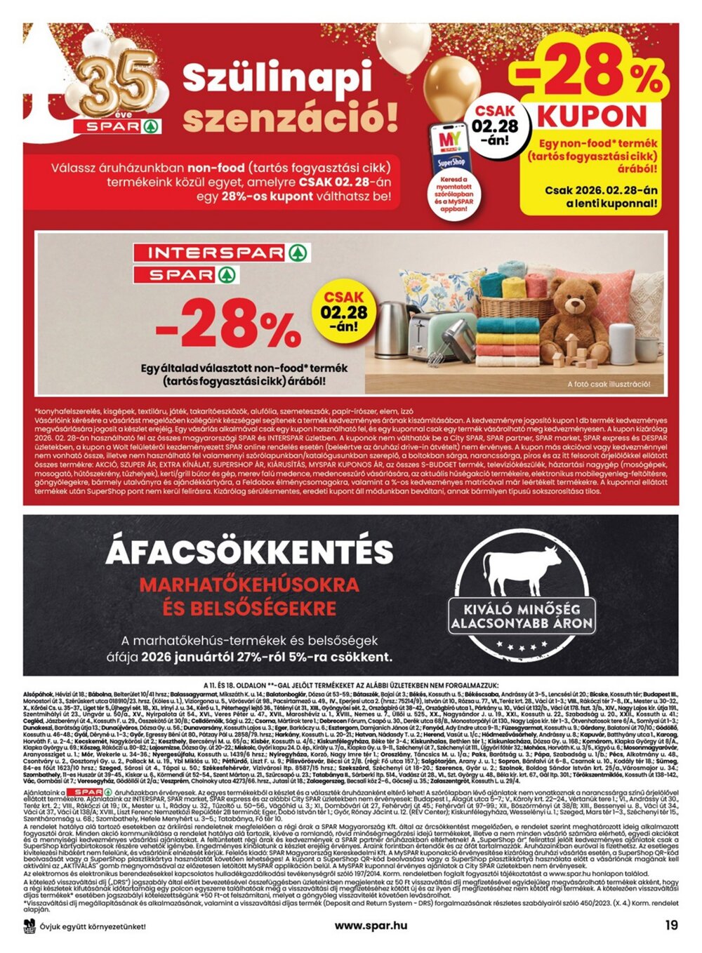 Spar akciós újság 2026.02.26-tól - 19. oldal.