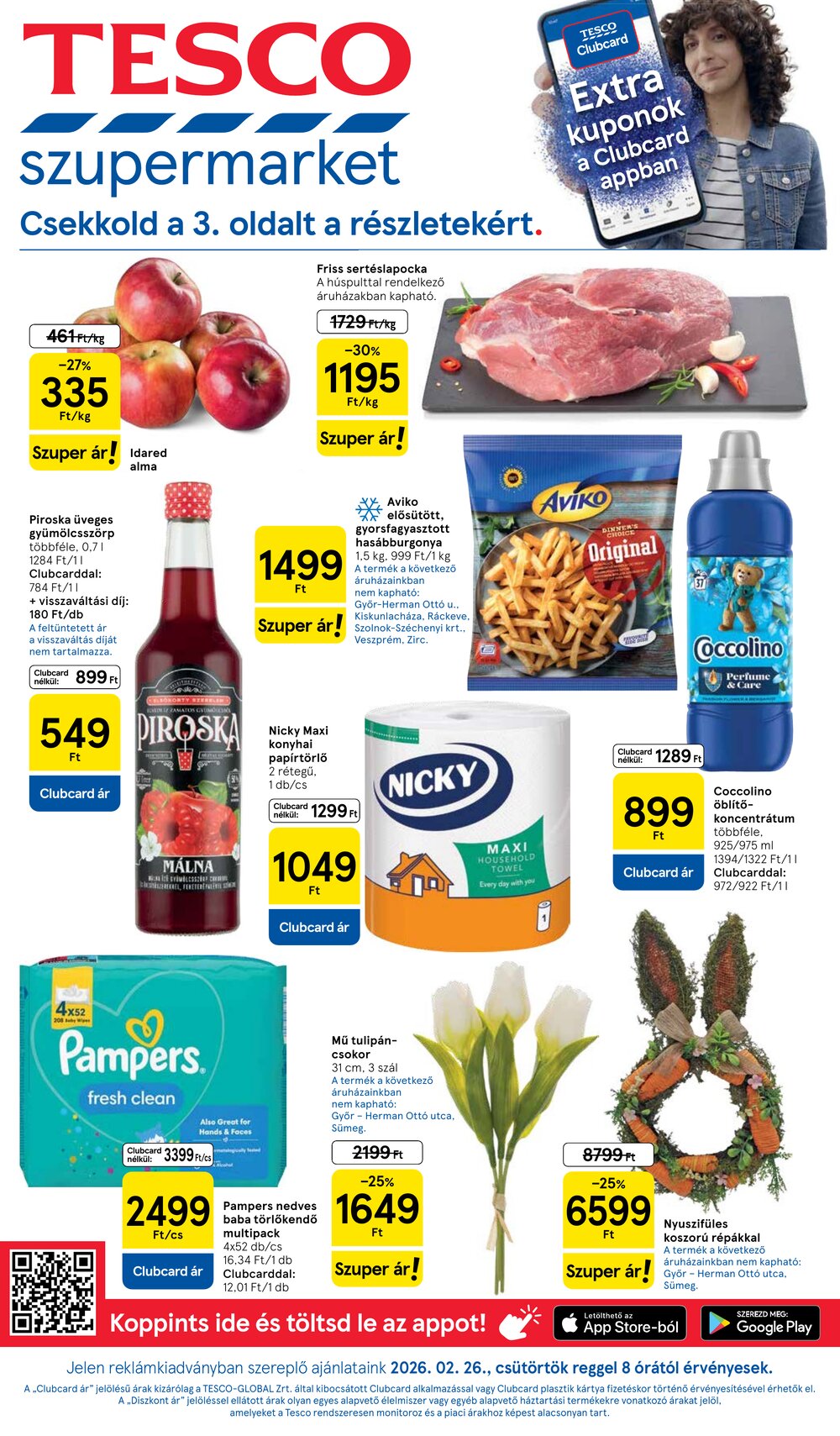 Tesco akciós újság 2026.02.26-tól - 1. oldal.