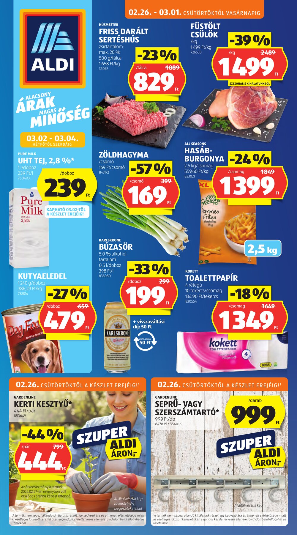 Aldi akciós újság 2026.02.26-tól - 1. oldal.