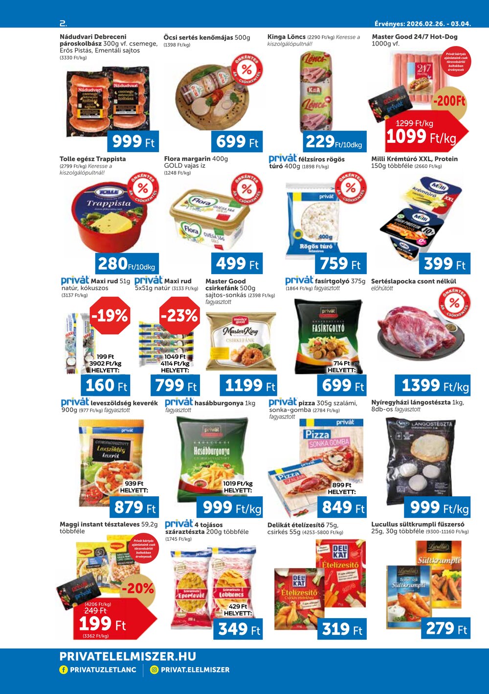 Privát akciós újság 2026.02.26-tól - 2. oldal.