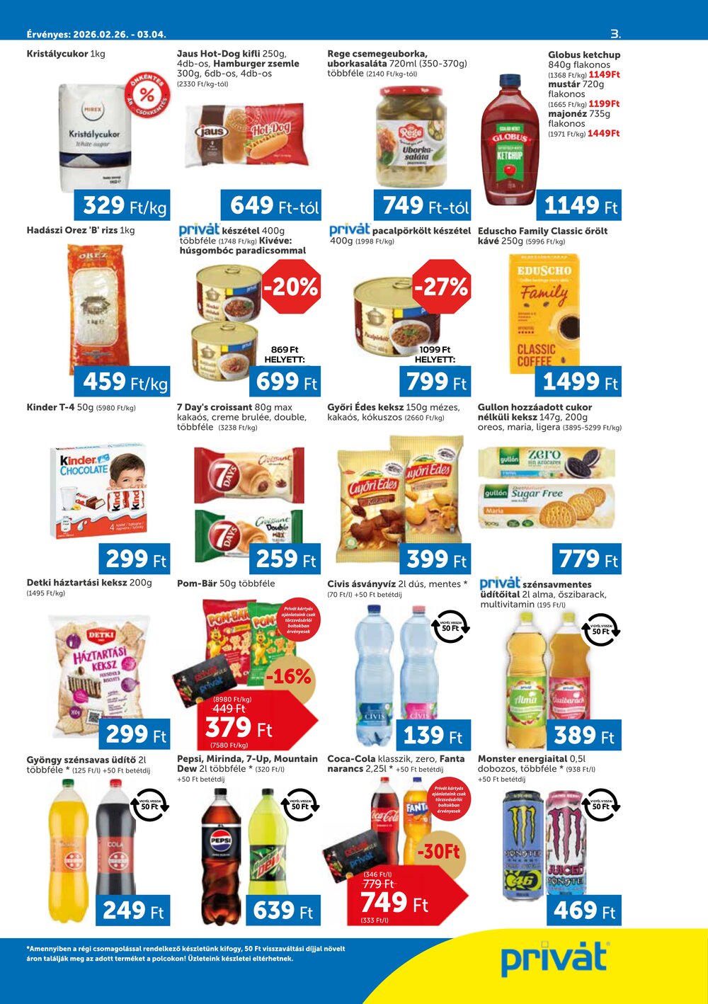 Privát akciós újság 2026.02.26-tól - 3. oldal.