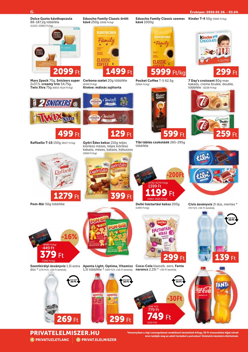 Privát akciós újság 2026.02.26-tól - 6. oldal.