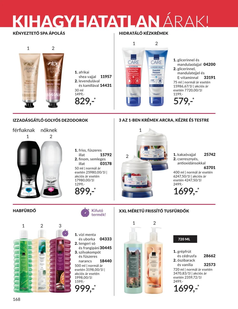 Avon akciós újság 2026.03.01-től - 168. oldal.