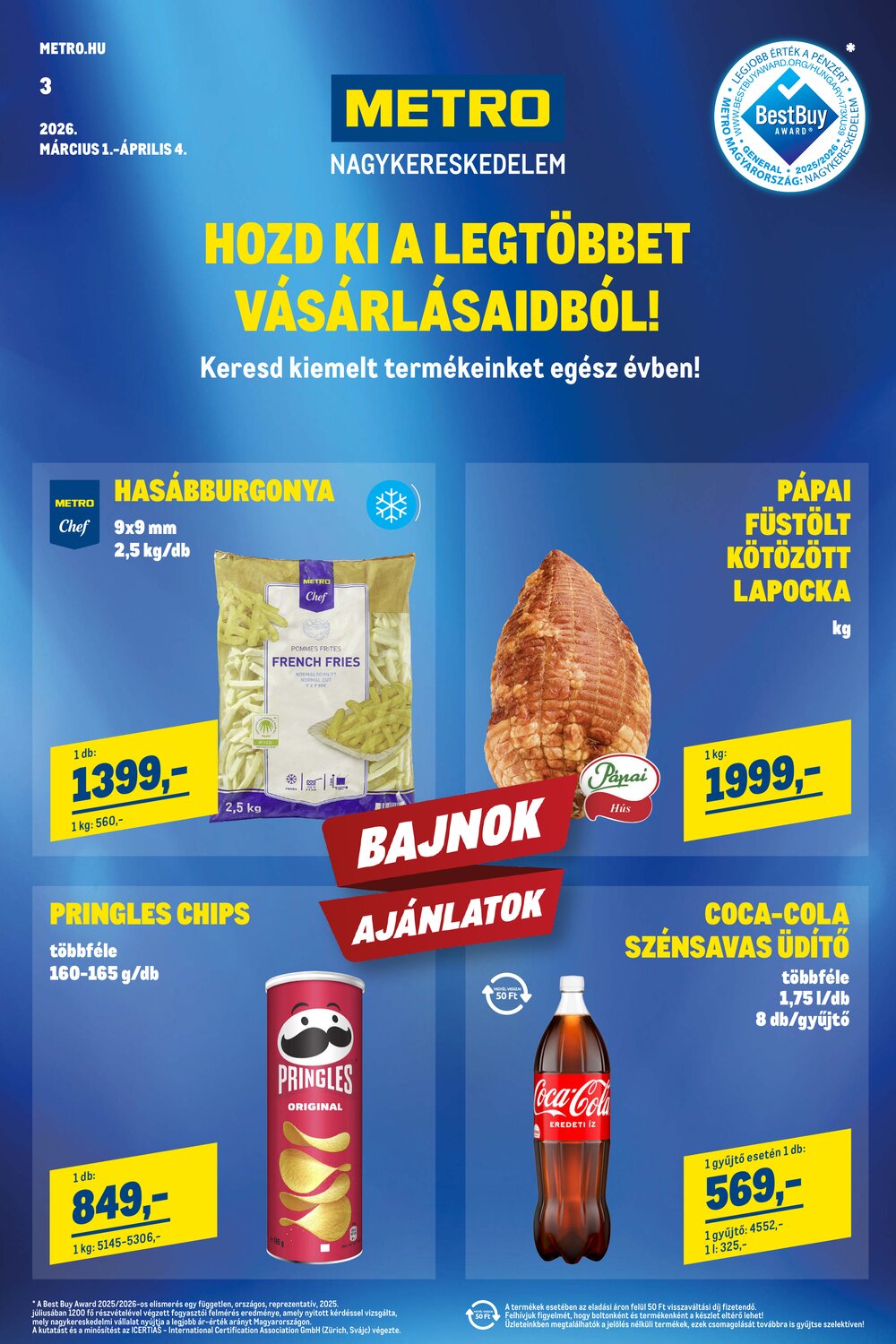 METRO akciós újság 2026.03.01-től - 1. oldal.