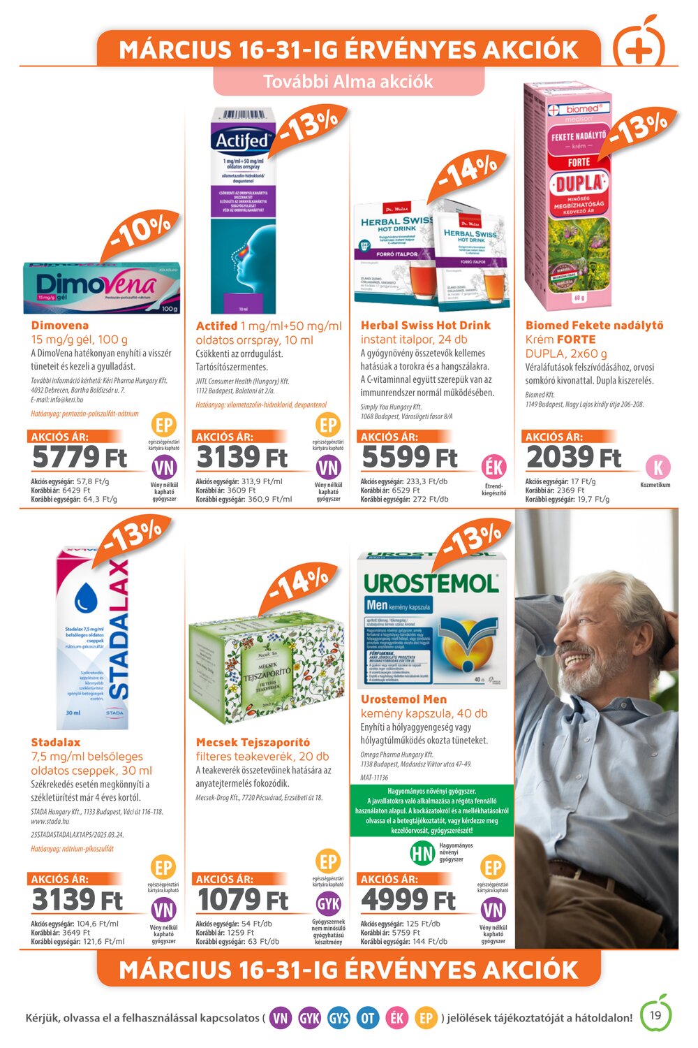 Alma Gyógyszertárak akciós újság 2026.03.01-től - 19. oldal.