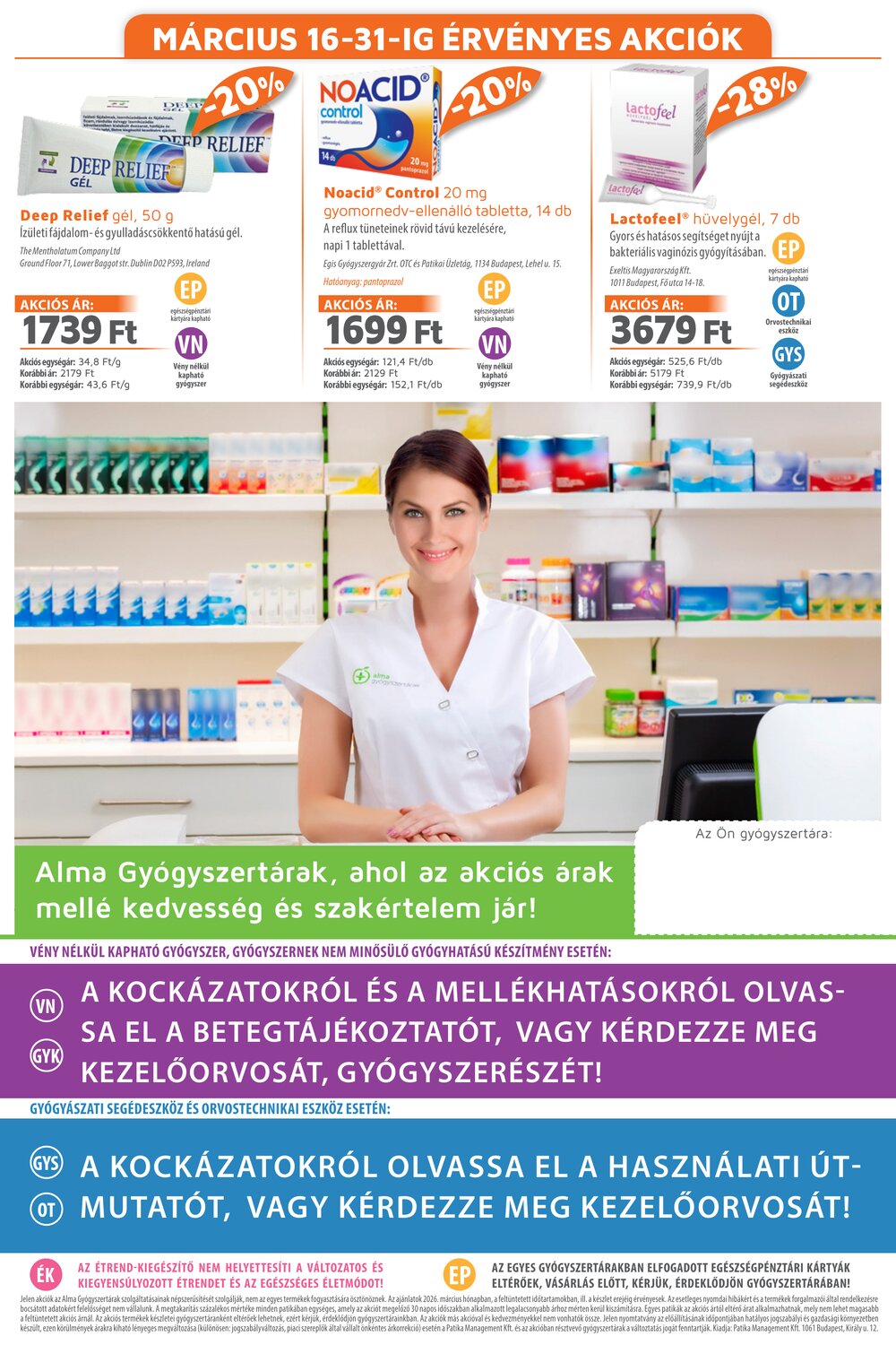 Alma Gyógyszertárak akciós újság 2026.03.01-től - 20. oldal.