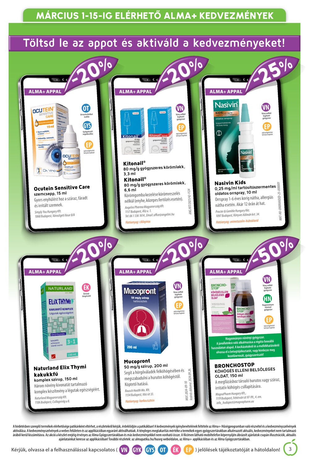 Alma Gyógyszertárak akciós újság 2026.03.01-től - 3. oldal.