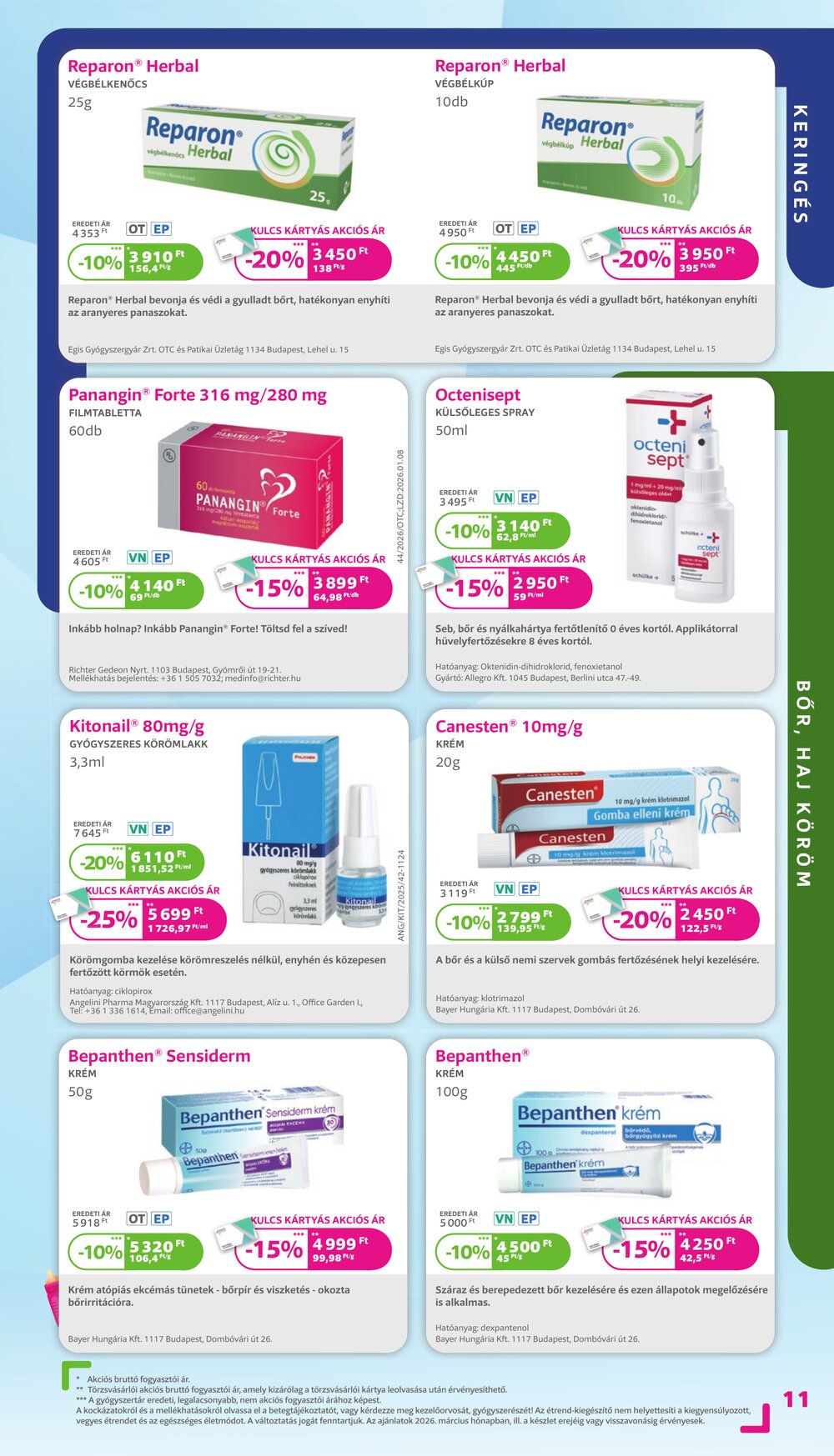 Kulcs Patika akciós újság 2026.03.01-től - 11. oldal.