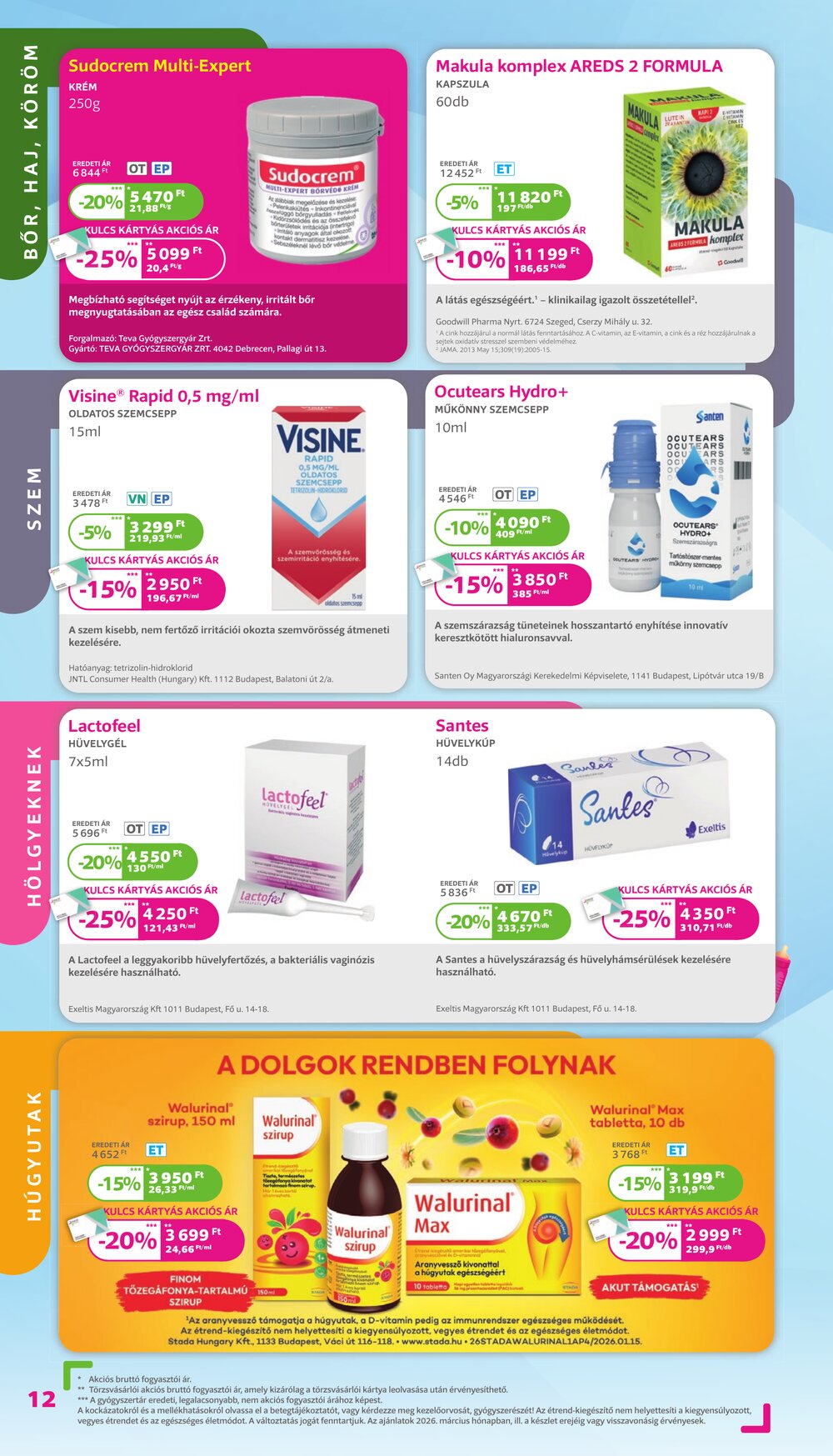 Kulcs Patika akciós újság 2026.03.01-től - 12. oldal.