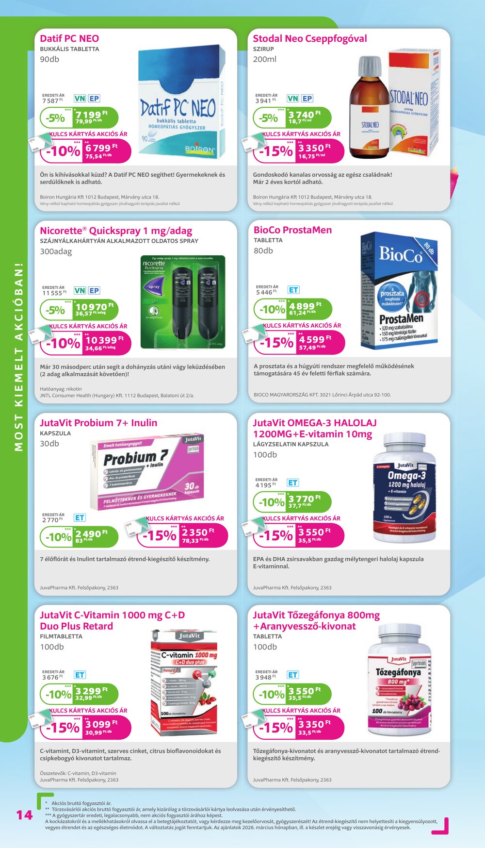 Kulcs Patika akciós újság 2026.03.01-től - 14. oldal.