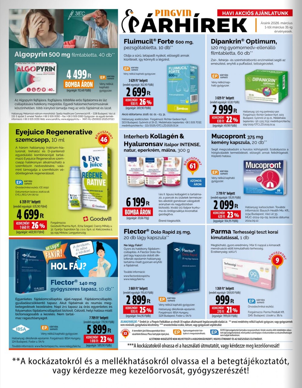 Pingvin Patika akciós újság 2026.03.01-től - 10. oldal.