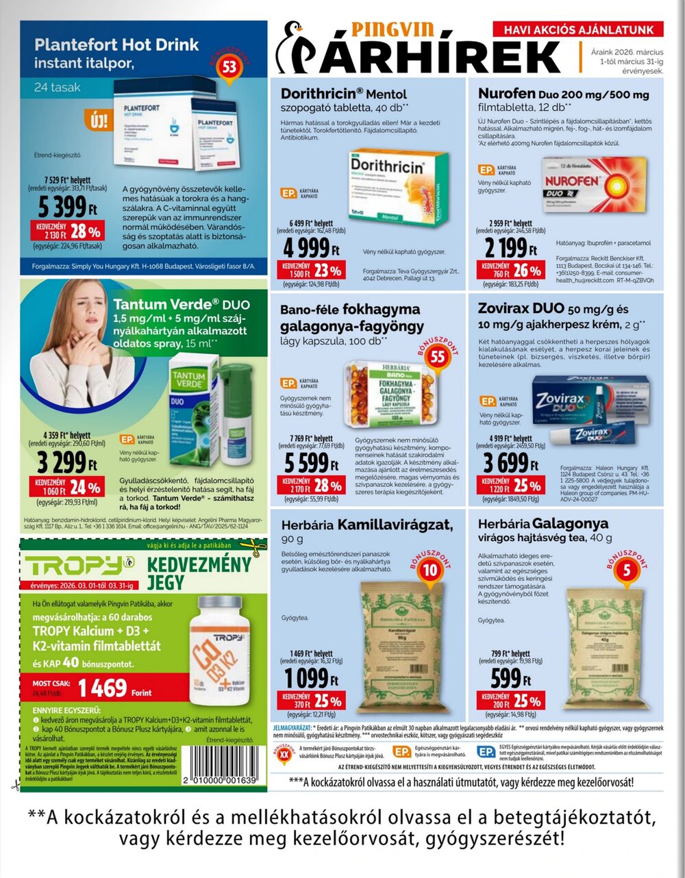 Pingvin Patika akciós újság 2026.03.01-től - 14. oldal.