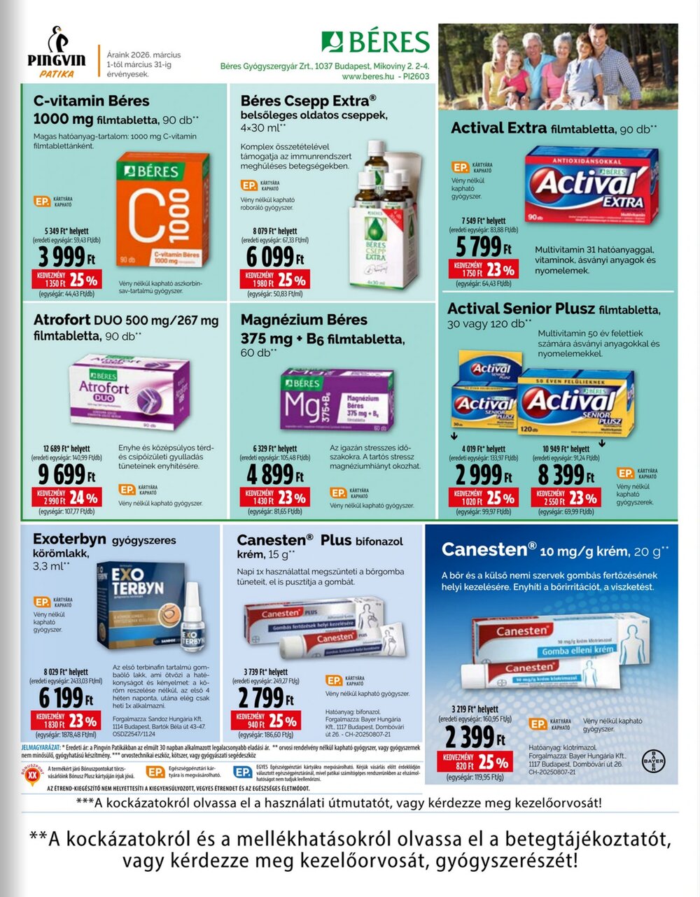 Pingvin Patika akciós újság 2026.03.01-től - 7. oldal.