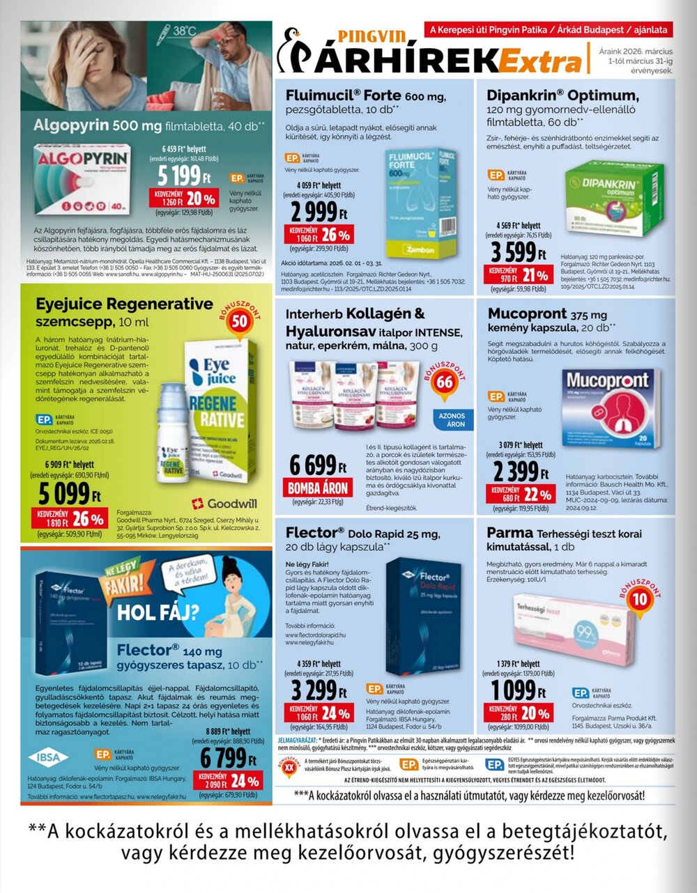 Pingvin Patika akciós újság 2026.03.01-től - 10. oldal.