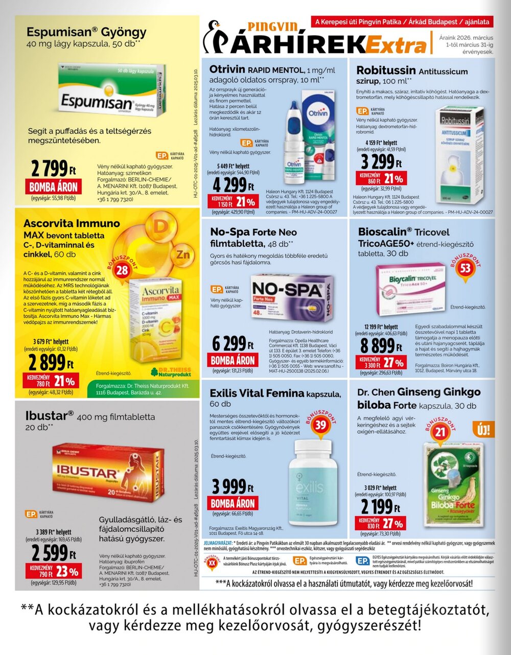 Pingvin Patika akciós újság 2026.03.01-től - 2. oldal.