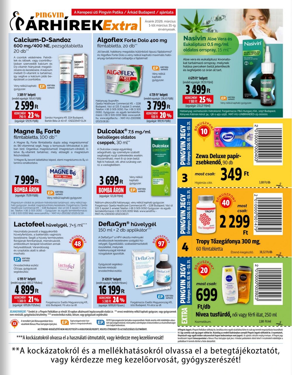Pingvin Patika akciós újság 2026.03.01-től - 5. oldal.
