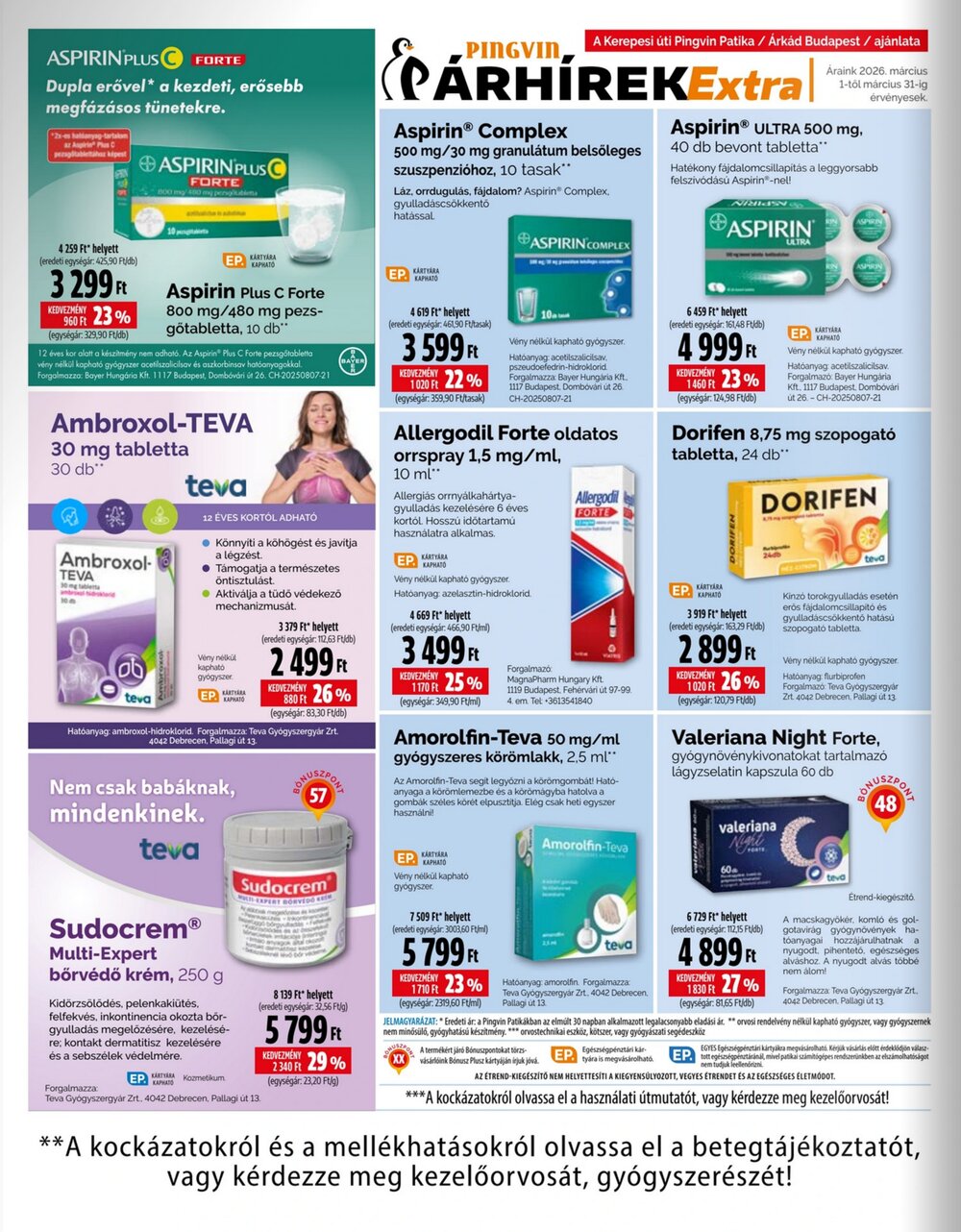 Pingvin Patika akciós újság 2026.03.01-től - 6. oldal.