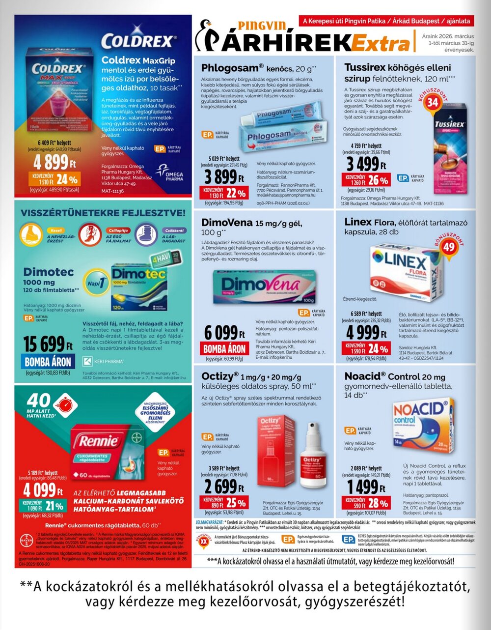 Pingvin Patika akciós újság 2026.03.01-től - 8. oldal.