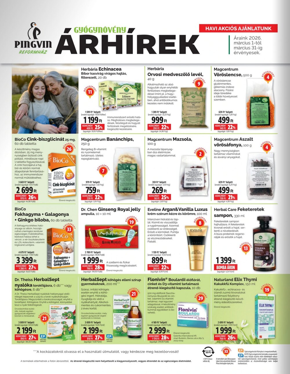 Pingvin Patika akciós újság 2026.03.01-től - 2. oldal.