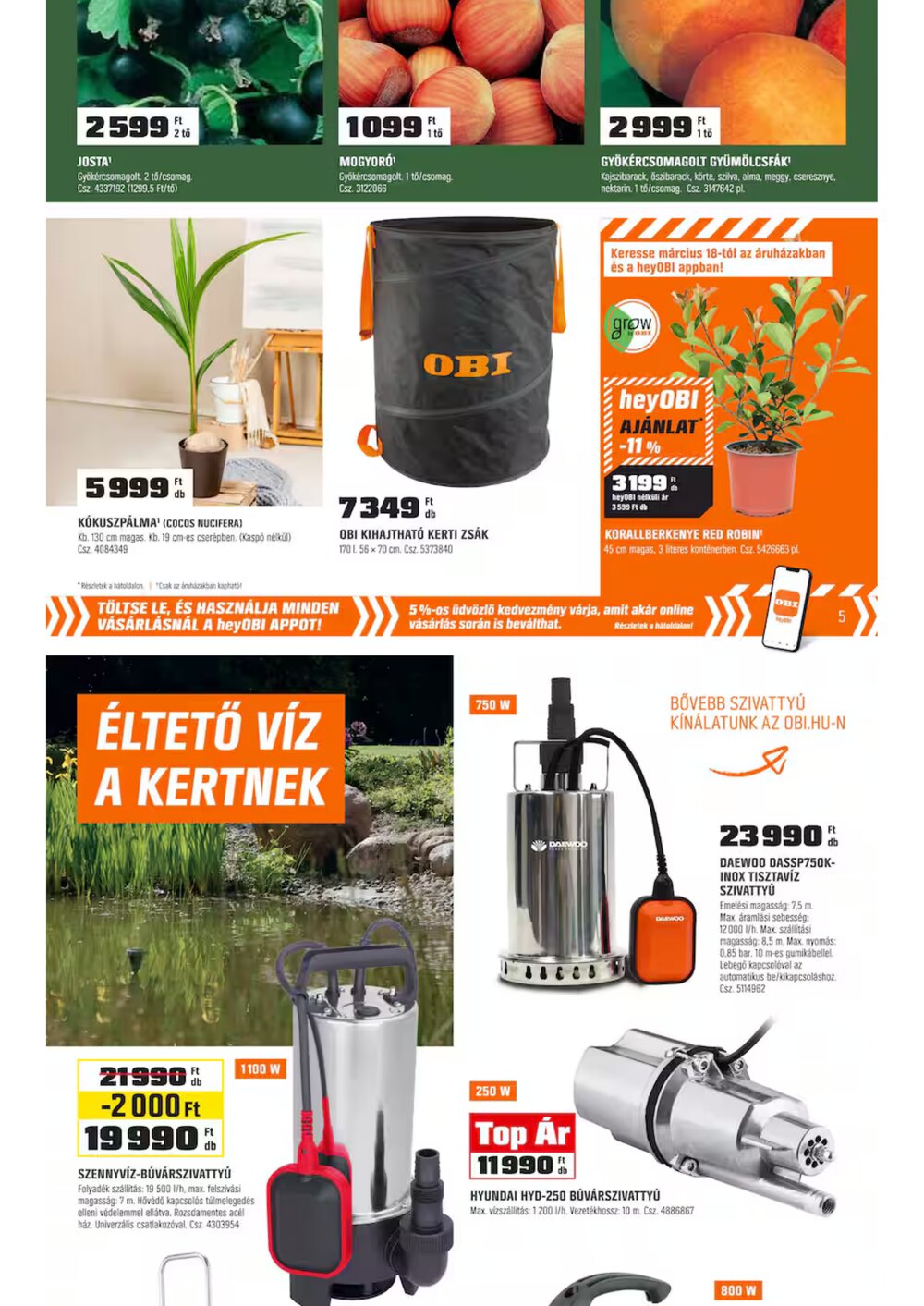 OBI akciós újság 2026.03.03-tól - 5. oldal.