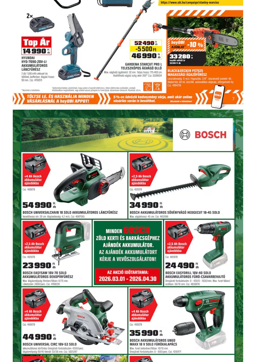 OBI akciós újság 2026.03.03-tól - 7. oldal.