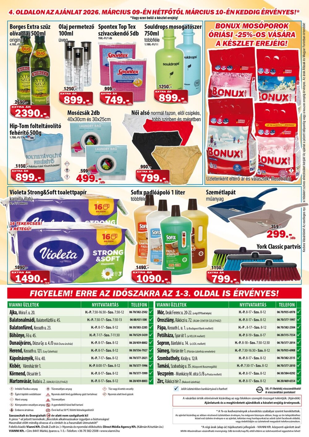 Vianni drogéria akciós újság 2026.03.04-től - 4. oldal.