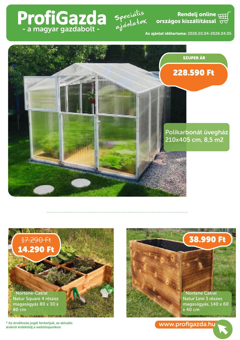 Profigazda akciós újság 2026.03.04-től - 1. oldal.