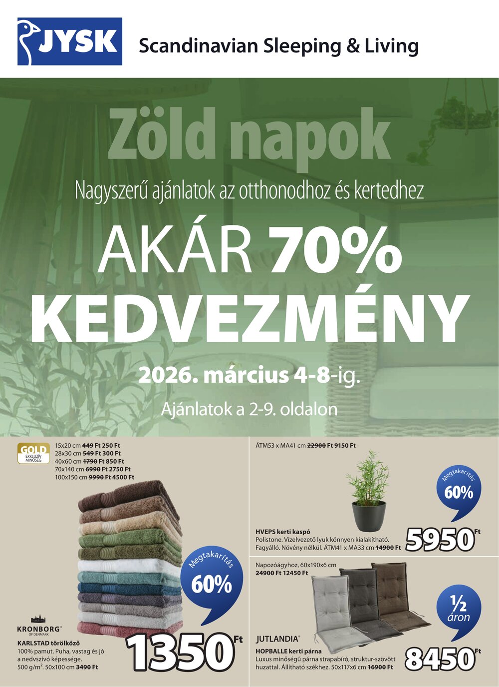 JYSK akciós újság 2026.03.04-től - 2. oldal.