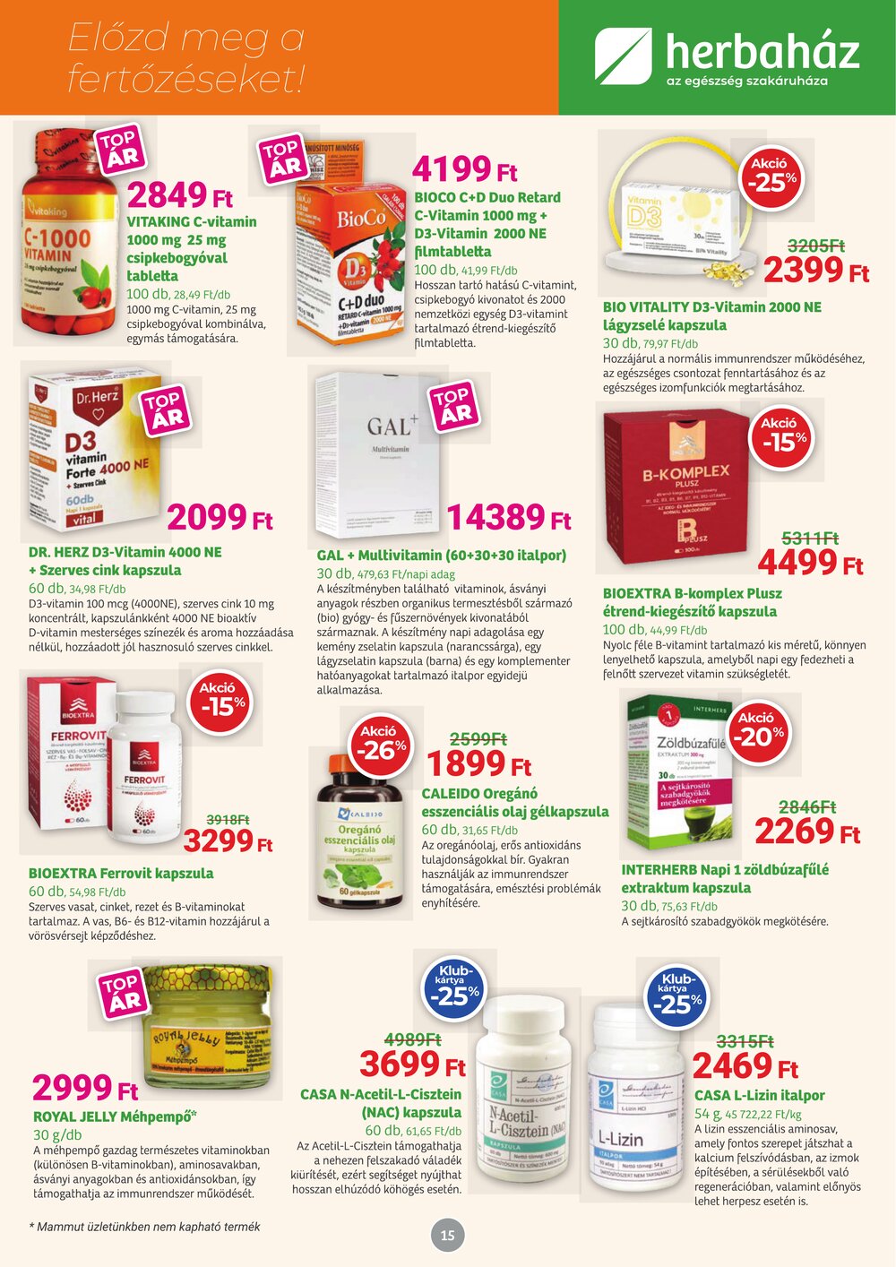 Herbaház akciós újság 2026.03.04-től - 15. oldal.
