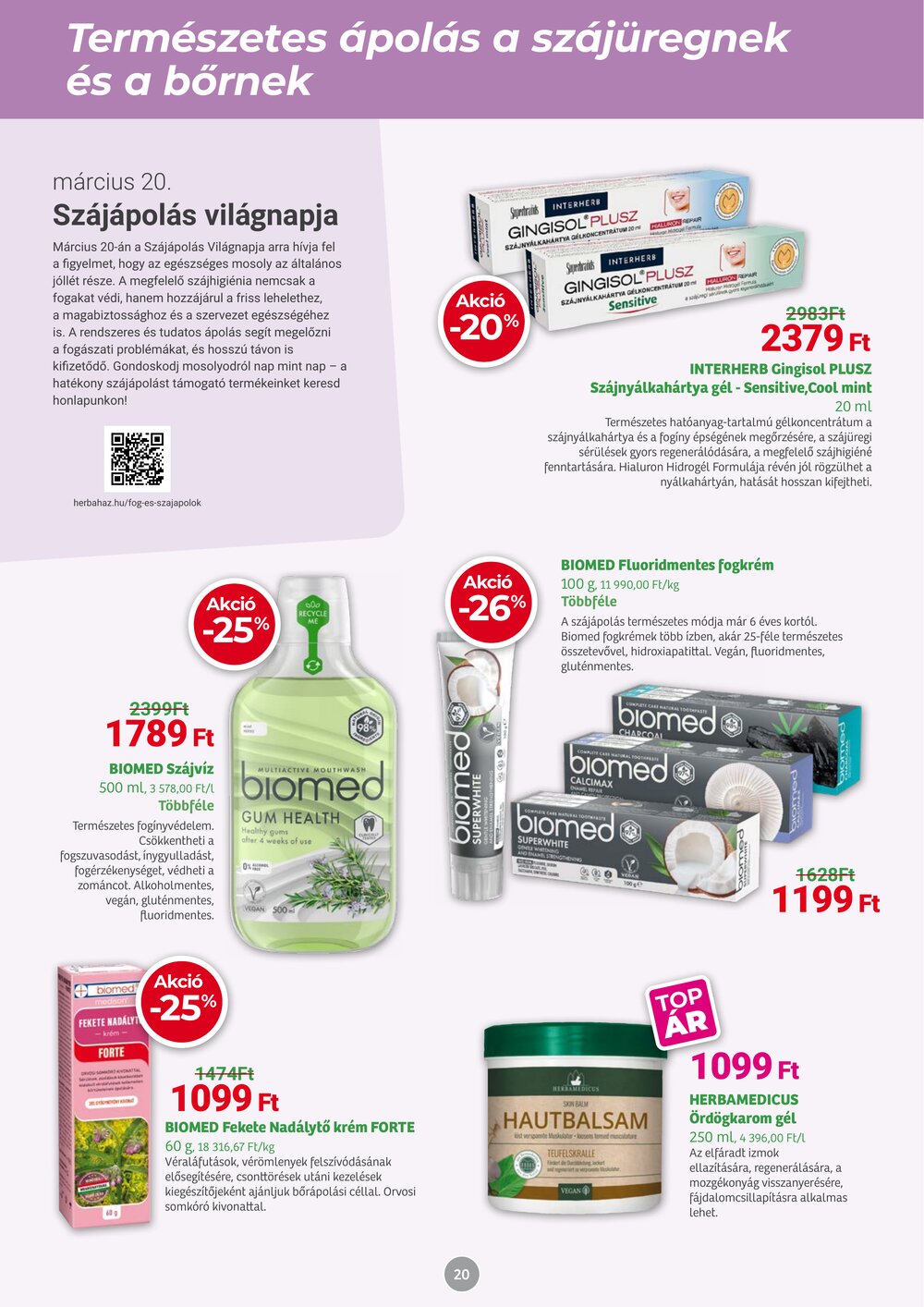 Herbaház akciós újság 2026.03.04-től - 20. oldal.