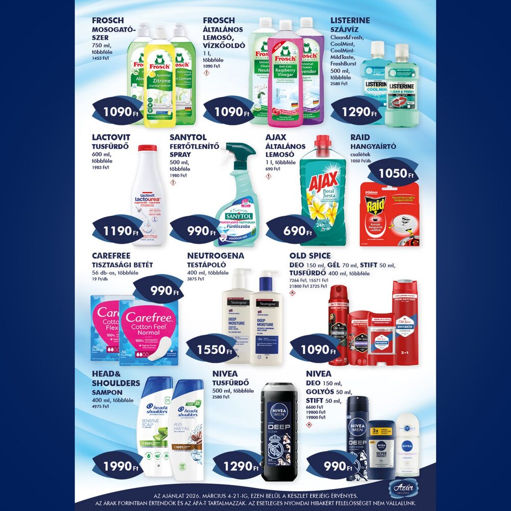Azúr drogéria akciós újság 2026.03.04-től - 5. oldal.