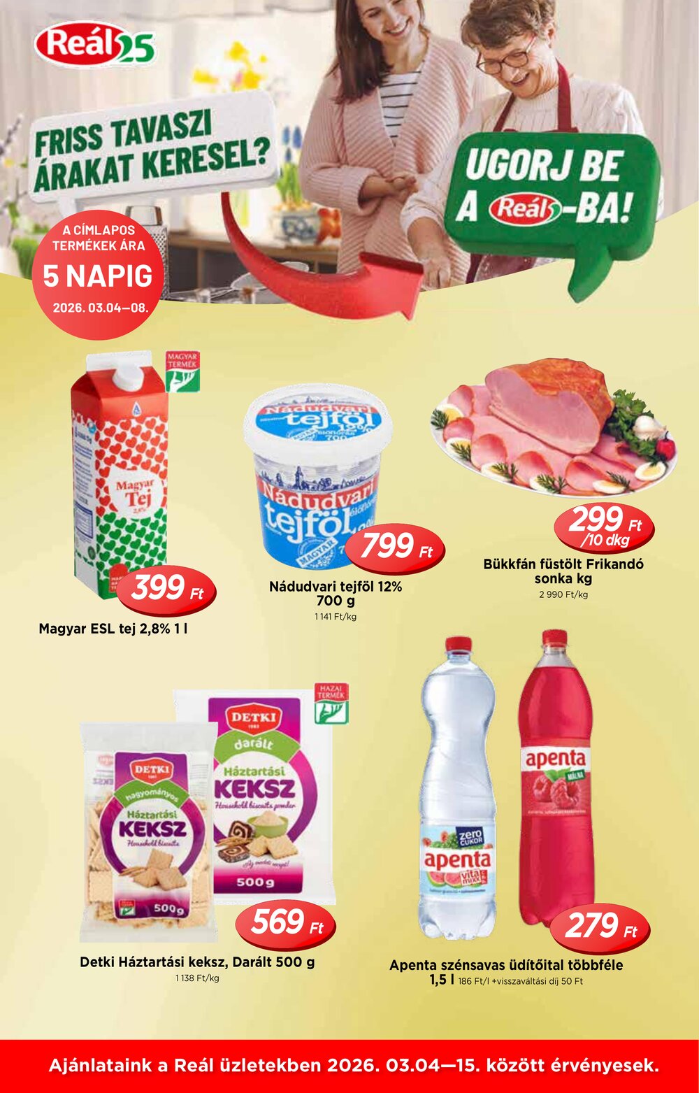 Reál akciós újság 2026.03.04-től - 1. oldal.